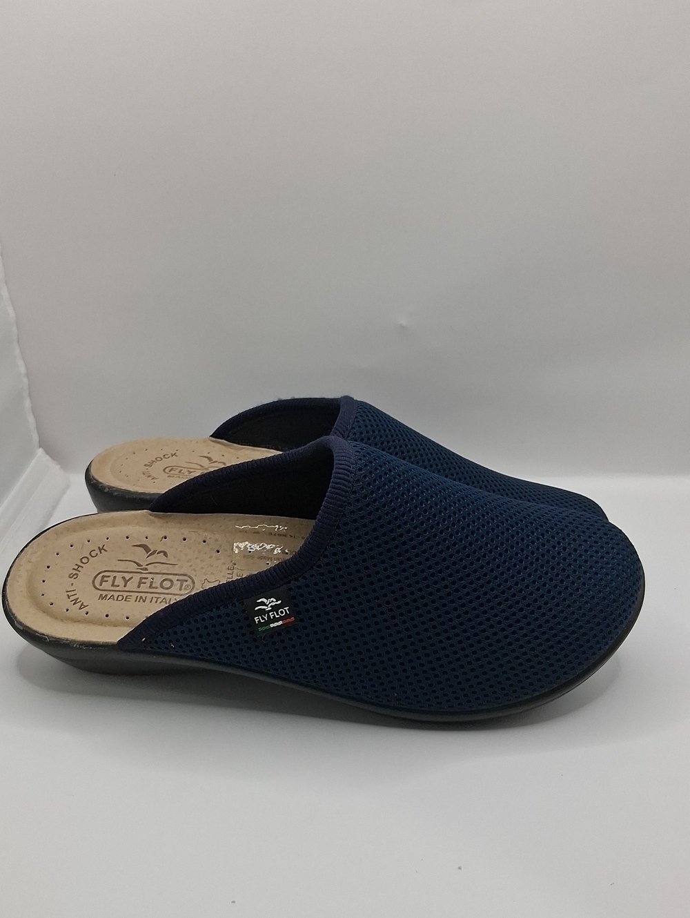 Women's Navy Mesh Slip-On Clogs